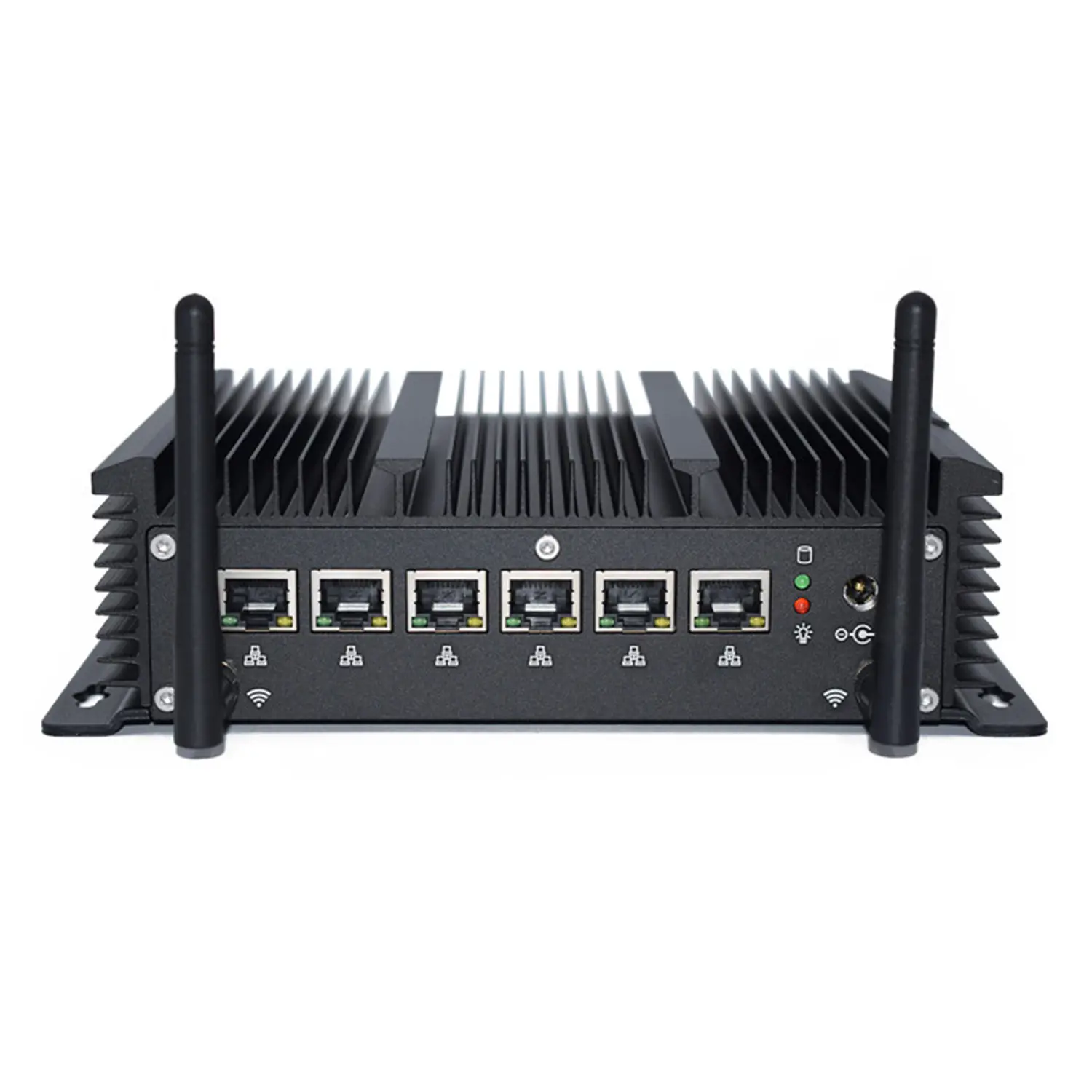 Fanless pfsense 6 LAN i3 7167U CPU pc pare-feu 3G/4G Intel I210/I211 NIC RS232 COM Mini PC industriel