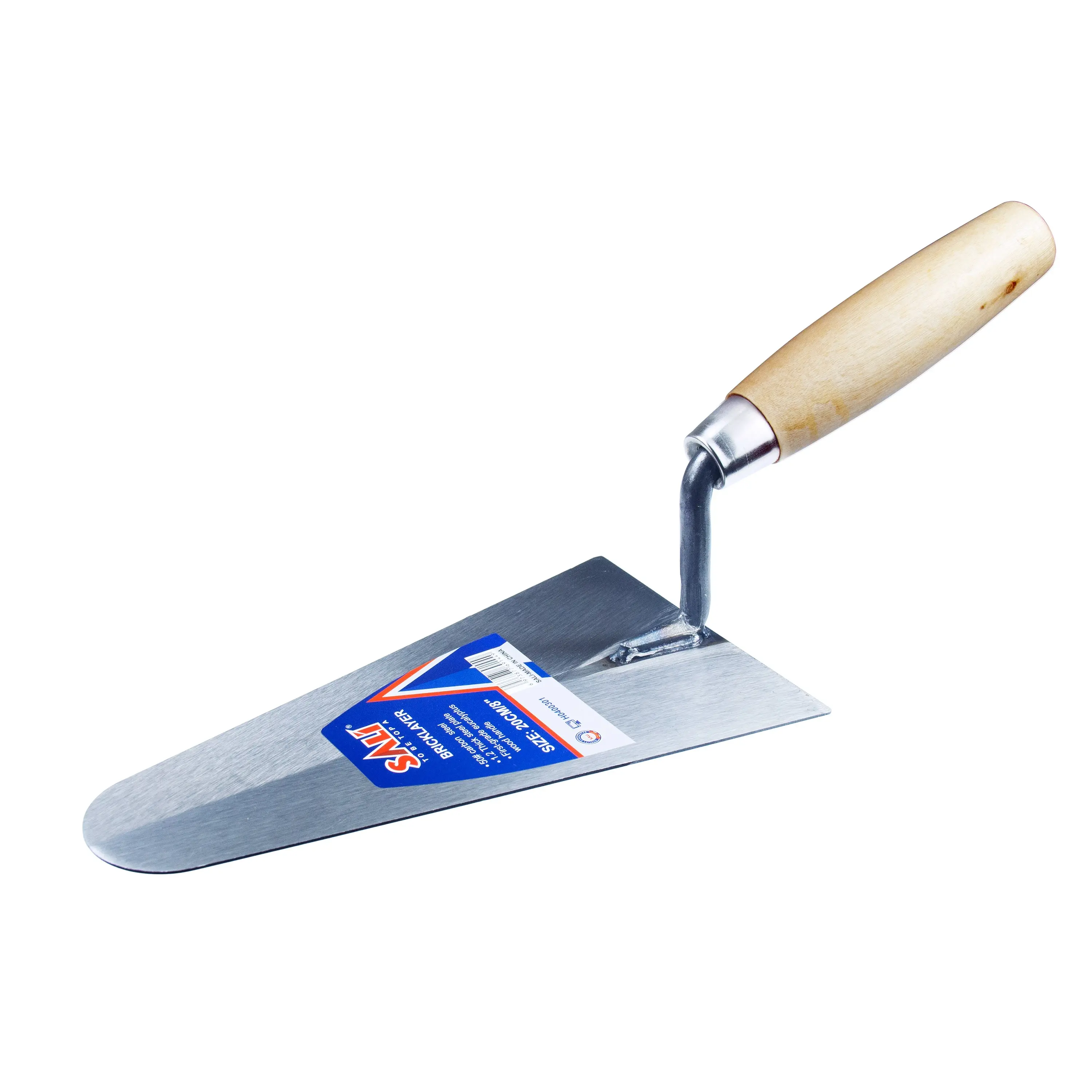 SALI 9 Inch Rust Protection Wooden Handle Carbon Steel Bricklaying Trowel