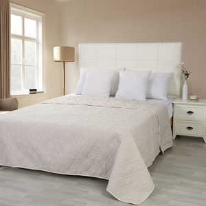 New Design Solid Color <strong>Velvet</strong> Touch Ultrasonic Bedspread <strong>Quilt</strong> - Product Image 1