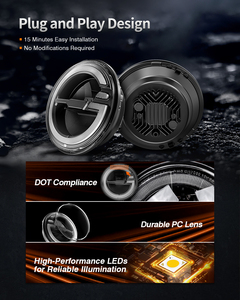 Phare LED de style classique homologué DOT, phare de 7 pouces avec clignotant DRL pour Chevrolet II Nova 1969-1979, Mazda RX-7 FB 1979-1985 - Product Image 3