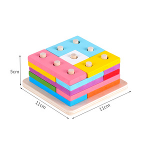 Yeni model özelleştirilmiş yapı blok oyuncaklar ahşap yapı taşları ahşap eğitici oyuncaklar - Product Image 1