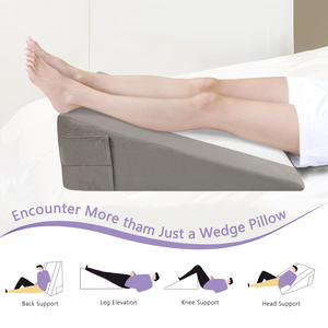 Almohada de cuña de cama de espuma viscoelástica para dormir con reflujo ácido ortopédico multifunción - Product Image 2