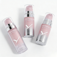 Pompe sans air PP 5ml 10ml 15ml avec capuchon pour flacon de lotion, crème, formule personnalisée, soin de la peau, huile essentielle