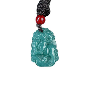 Ciondoli Etnici Unisex in Giada Naturale di Grado A con i Dodici Segni Zodiacali Cinesi, Vendita Diretta dalla Fabbrica, Ciondolo Animale Portafortuna, Colore Verde - Product Image 5