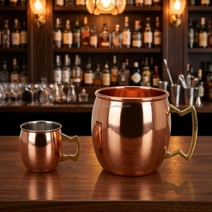 Solid Copper 16 oz <b>Mug</b> And 2oz Shot <b>Mug</b> <b>Set</b> - Product Image 3