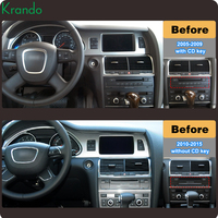 Système audio Android Krando pour voiture + écran du tableau de bord numérique pour AUDI Q7 2005-2015, stéréo Android double, GPS multimédia