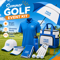 Coffret cadeau de golf avec logo personnalisé, cadeaux d'entreprise, polo, veste zippée, casquette, bouteille, carnet, balles de golf, articles promotionnels pour campagne publicitaire