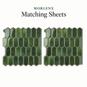 MORLENX Adhesivo de Pared 3D con Diseño de Mosaico Hexagonal Verde Oscuro, Decorativo para Cocina - Product Image 6