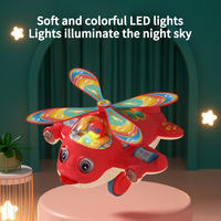 Poussette pour bébé et tout-petit, avion à pousser à la main avec musique et lumière LED, jouets pour enfants, marcheur réglable en hauteur avec roues pour enfants