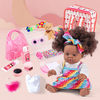 Poupée Bébé Reborn Africaine Américaine en Silicone, Miniature Réaliste, 30 cm, Jouet pour Fille Nouveau-né, Matériau Vinyle, Couleur Noire