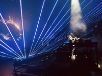 Lumière 6 tête yeux DMX RGB pleine couleur tête mobile barre de lumière Laser Dj Disco discothèque scène