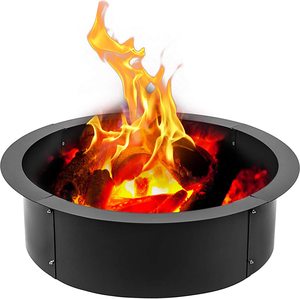 Heavy Duty Steel 36-Inch DIY Campfire <b>Fire</b> Pit Ring Portable Wood Burning <b>Fire</b> Brazier - Product Image 1