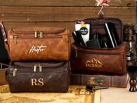 Pochette de voyage personnalisée et flexible avec fermeture éclair pour cadeaux de garçons d'honneur, kits promotionnels marketing et cadeaux d'incitation pour référés