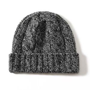 China Factory 35%Cashmere 65%<strong>Wool</strong> Keep Warm Unisex Twist Pattern Hat Out Door Windproof Climb Comfortable Knitted Plain Nice <strong>Cap</strong> - Product Image 5