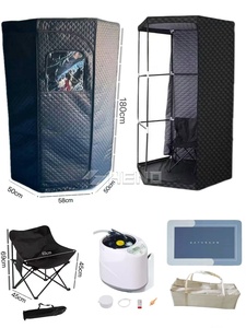 Nouvelle conception de tente de <span class=keywords><strong>sauna</strong></span> pliable pour 1 personne, <span class=keywords><strong>sauna</strong></span> portable d'intérieur pour la perte de poids avec poêle - Product Image 2