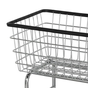 <span class=keywords><strong>Cesto</strong></span> per biancheria con ruote e pali <span class=keywords><strong>da</strong></span> appendere rimossi in filo di ferro cromato - Product Image 6