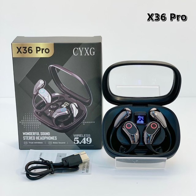 X36pro New Wireless True Wireless Earbuds BT5.3 Waterproof Gaming In-Ear with Charging Case LED ENC Touch Control & Low Latency