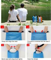 Mochila Impermeable de PVC de 2l-50l, Diseño Enrollable, Flotante, con Reflejo Nocturno, para Senderismo, Kayak, Caza, Venta al Por Mayor
