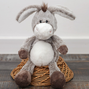 Sáng Tạo Tùy Chỉnh 25Cm Mềm Donkey Đồ Chơi Sang Trọng Sống Động Như Thật Dễ Thương Động Vật Đồ Chơi Nhồi Bông Với PP Bông Điền Có Sẵn Màu Xám/Nâu Cho Trẻ Em - Product Image 3