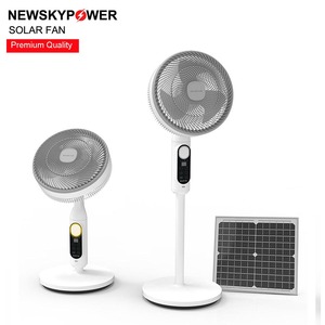 Ventilateur solaire haut de gamme avec moteur sans balais en cuivre pur, fonctionnement ultra silencieux 32 dB, 360°. Oscillation pour la circulation de l'air dans toute la pièce MJ - Product Image 1