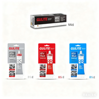 GULITE Mastic d'étanchéité 100% silicone haute température écologique RTV pour automobile, adhésif et étanche pour la construction