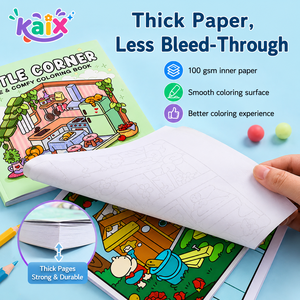 KAIX Set <span class=keywords><strong>de</strong></span> Libros para Colorear Relajantes para Regalo <span class=keywords><strong>de</strong></span> Navidad, 52 Estilos, Páginas Fáciles para Aliviar el Estrés, para Librerías y Venta Minorista Navideña - Product Image 6