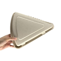 Boîte de papier de bagasse de canne à sucre compostable biodégradable jetable crêpe crêpe pizza tarte une tranche conteneur avec couvercle
