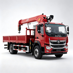 รถเครนติดรถบรรทุก FOTON แบบแขนยืดได้ 10 ตัน 8 ตัน พร้อมบูมแบบหลายท่อนรูปหกเหลี่ยม สำหรับงานก่อสร้าง - Product Image 1