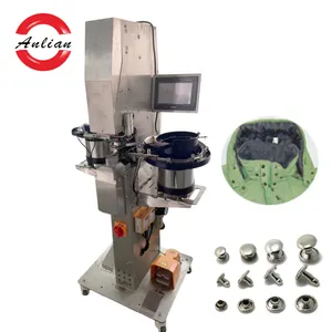 Máquina de fijación de botón a presión de 4 piezas industrial