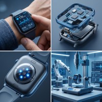 Montre connectée Lierxin LEX-WATCH-HR FPC avec moniteur de fréquence cardiaque, SpO2, oxygène sanguin, PCB 4 couches, PPG, ECG, accéléromètre, GPS, BLE 5.3 sans fil