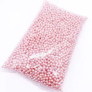 perle di materiali di arte Suppliers-2021 fabbricazione all'ingrosso di vari colori di plastica rotonda perle perline per gioielli che fanno materiali