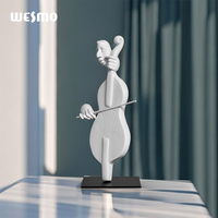 Offre Spéciale nordique abstrait Sculptures décoration pour la maison autre décor à la maison élégant violoncelliste résine ornement de table