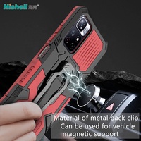 Protection de l'appareil photo PC et TPU antichoc 2 en 1 étui blindé avec support arrière Clip Cell Mobile Phone Covers pour Redmi Note11