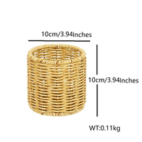 Panier de rangement rectangulaire multifonctionnel éco-responsable 2026, tressé à la main en corde de papier et rotin plastique, fabrication moderne de précision