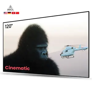 120 "Cinematic ALR-Projektions wand Projektor bildschirm zur Unterdrückung von Umgebungs licht für UST-Projektoren (Ultra Short Throw)