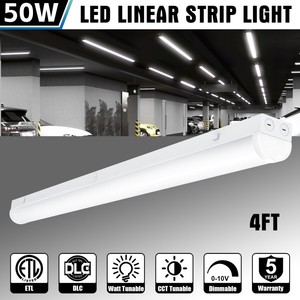 LED Linear Strip Shop Light Fixture 4 Foot 50W 5CCT Hanging Flush Mount Ceiling Lamp for Garage warehouse workshop supermarket - Product Image 2