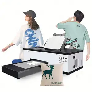 T-shirt Langsung 30Cm Gulung Pengumpan Berdiri L1800/1390 PET Film A3 Roll To Roll Dtf Printer
