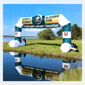 Arco Inflable Publicitario Personalizado, Cartel Flotante con Impresión UV, Impermeable, con Soplador Eléctrico, Tela de Malla de Alta Calidad, PVC - Product Image 2