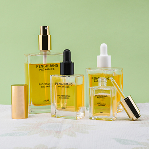 สี่เหลี่ยมผืนผ้า1ออนซ์15มิลลิลิตรขวดหยดแก้วเหลวไฮดราสาระสำคัญขวดน้ำมัน30มิลลิลิตร50มิลลิลิตรเครื่องสำอางผลิตภัณฑ์ดูแลผิวบรรจุภัณฑ์แก้วขวดเซรั่ม - Product Image 4