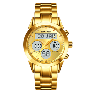 SKMEI 2381 Sang Trọng Nhật Bản Phong Trào Rắn Thép Không Gỉ Xem Qibla Nhắc Nhở Hồi Giáo Azan Đồng Hồ Kỹ Thuật Số Quay Số Vòng Hợp Kim Báo Động - Product Image 4