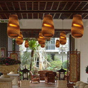 Lámpara colgante LED moderna para oficina en casa, diseño de FAROL DE ARTE Vintage, papel corrugado con Base E26 para diseño de sala de estar de restaurante - Product Image 2