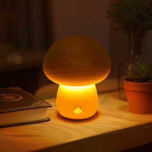 Rechargeable LED Mushroom Night Light 3 Color Stepless Dimming Table <b>Lamp</b> for Bedroom <b>Study</b> Home Decoration - Product Image 1
