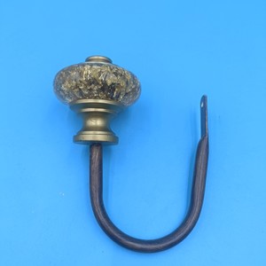U Shape Resin <b>Curtain</b> Hook 58 Inch Traditional Brown Wall Mounted For All <b>Curtains</b> - Product Image 2