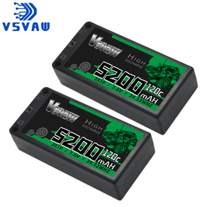 Upgrade VSVAW 2S HV Lipo baterai 7.6V 5200mAh 120C kompatibel 1/10 mobil Drift kendali jarak jauh mendaki mobil cangkang keras baterai - Product Image 1