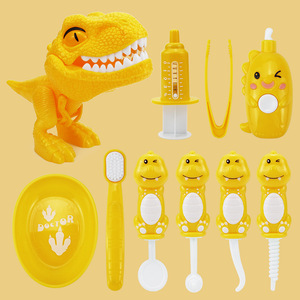 Dessin animé dinosaure outils dentaires dentiste docteur ensemble jeu ensemble enfants Simulation dentiste médical Kit modèle jouer maison - Product Image 4