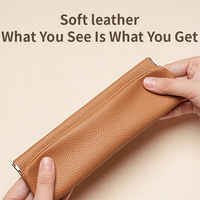 Pochette à rouge à lèvres en cuir PU, petite bourse à monnaie, vente en gros, personnalisable avec initiales, mini sac à rouge à lèvres pour femme, faible MOQ