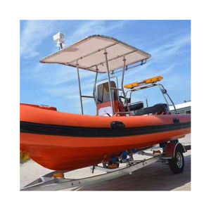 Zhenbo RIB-580D, Bote Semirrígido de 5.8m <span class=keywords><strong>con</strong></span> Consola Central, <span class=keywords><strong>Motor</strong></span> Fuera de Borda, Toldo Grande en Forma de T, Capacidad para 12 Personas, ORCA Hypalon RIB 580 - Product Image 1