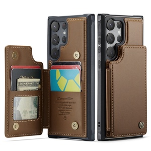 Funda Protectora de Cuero PU para Tarjetas de Crédito para Samsung Galaxy S25/S25 Ultra S24 S23 A56 A16, Funda Trasera Tipo Cartera para Samsung S25 Ultra - Product Image 2