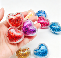 Mini jouet anti-stress en TPR en forme de cœur de 3,5 cm, texture gelée, pour la Saint-Valentin, vente en gros