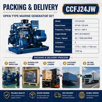 SCDC24JW 24kW Marine-Dieselgenerator WP2.3CD30E201 1800 U/min Marine-Stromaggregat für Fischerboote, Frachtschiffe, Zusatzantrieb OEM